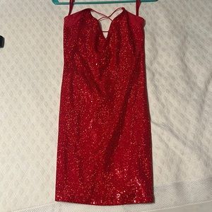 red formal dress